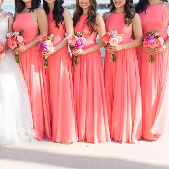 Lulus Small Bridesmaid Dress in Coral - Picture 1 of 2